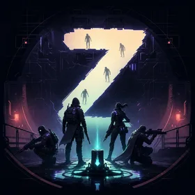 Four Division Z operatives defending an extraction beacon against an infected containment breach